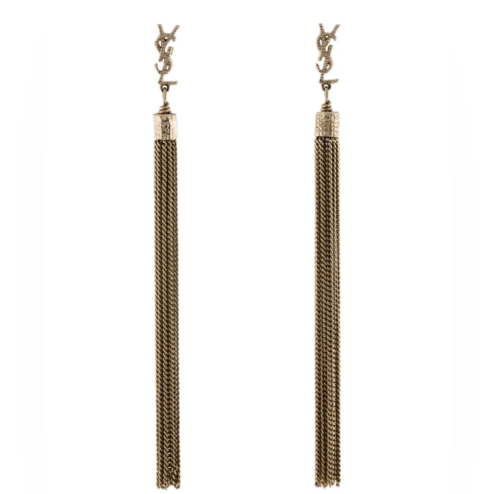 Saint Laurent Cassandra Tassel earrings